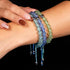 À feuilles persistantes | Argent | Bracelet macramé verre luciole